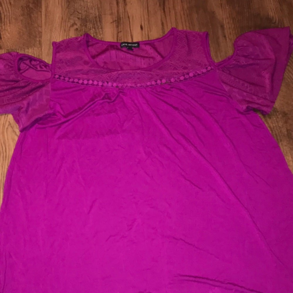 Raspberry beret color top 18/20 XXL Magenta Short Sleeve Off the shoulder
